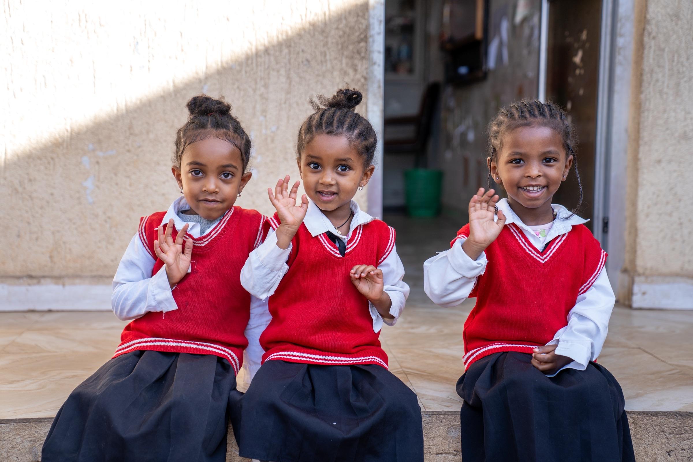 Students at an EDTF-supported school